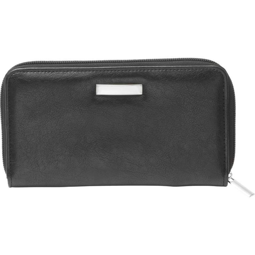 Black Faux Leather Wallet with Silver attachments - Picture 6 of 9